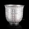 Tazza da tè grande in argento sterling 999 ceramica argento dorato degustazione singola tè tazza maestro Baifu