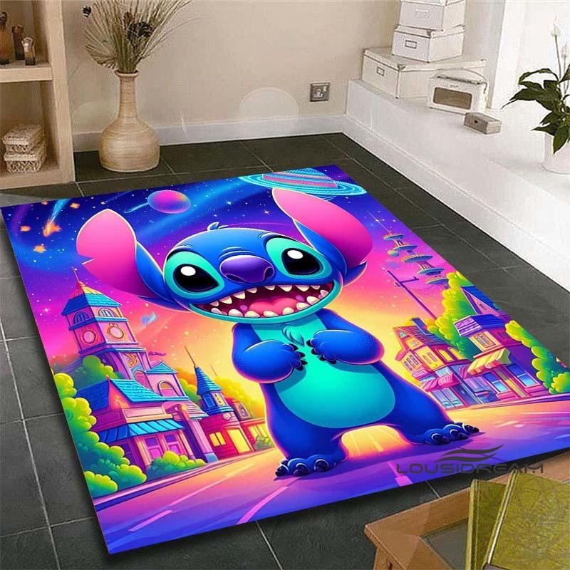 3D Cartoon Sci-fi Movie (Stitch) Rug, Suitable for Living Rooms, Children's Rooms, Bedrooms, Sofas, Doormats, and Other Home Déc