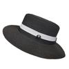 Designer M Standard Elegant Straw Hat Female French Hepburn Celebrity Seaside Vacation Beach Hat Female Summer