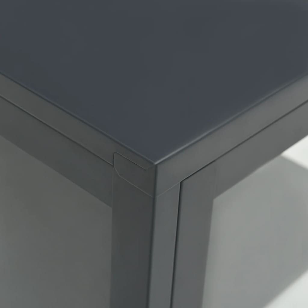 Sideboard Anthrazit 38 x 35 x 70 cm Steel and Glass