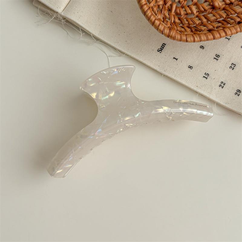 French Retro Large Leopard Print Claw Clip for Ponytails