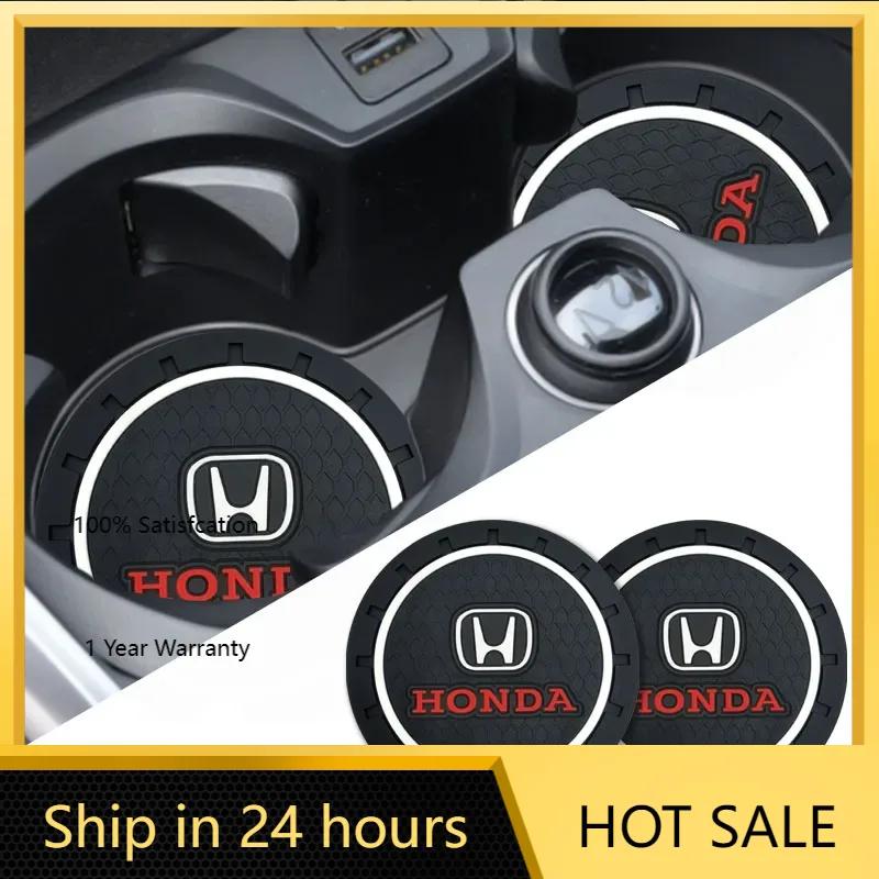 For Honda New Car Anti Slip Coaster Anti-noise Water Cup Pad Cushion Car Styling for Honda Civic Accord CRV HRV Fit Jazz City Od