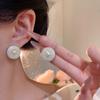 Vintage French Round Pearl Earrings Femininity Stud Earrings