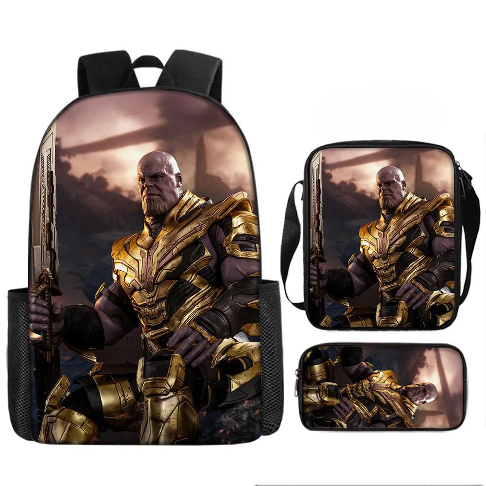 Printed Avengers The Backpack Set Oxford Fabric Pencil Case Essentials School