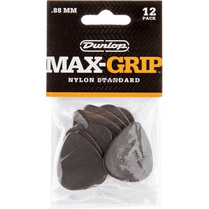 Dunlop max grip 0.88mm lot de 12 médiators pour guitare