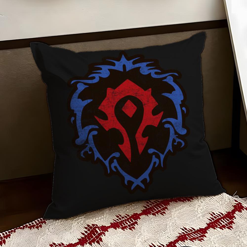 Warcrafts of World WWOW Game Cushion Cover Reversible Soft Durable Pillow Cover Home  Car MultiScene Use for Daily Comfort