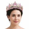 Multicolor Baroque Pageant Crown Luxury Wedding Crown Metal Queen Princess Tiara  Party Supplies