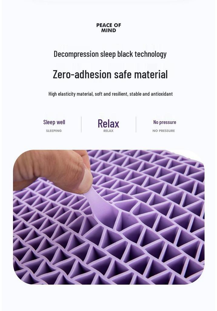 TPE Schlaf Pektin Kissen - Kein Druck, Waschbar, Dynamische Schwarze Technologie für Kinder & Erwachsene, Druckentlastendes Halswirbel Latex Kissen