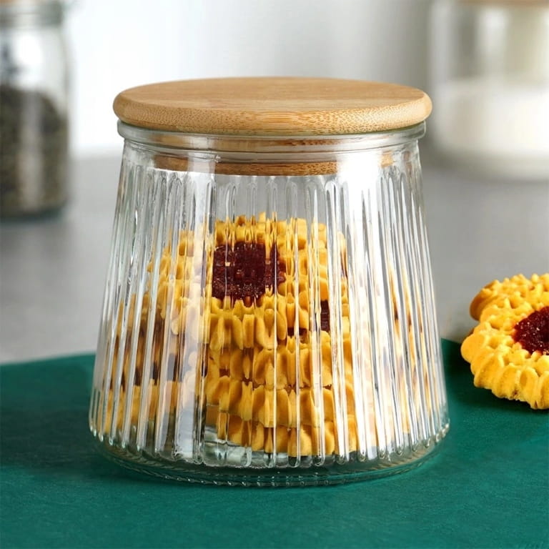 Glass Jar for Loose Products with Bamboo Lid and Seal