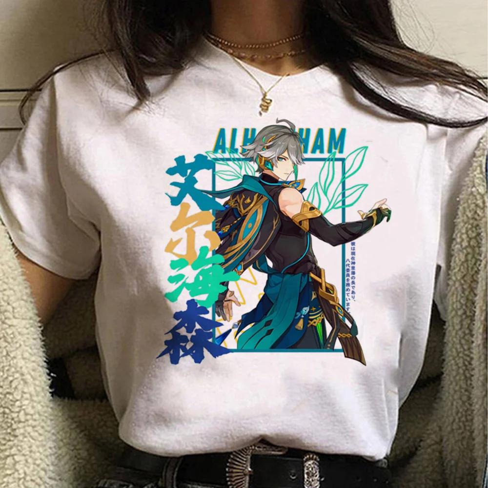 Genshin Impact top women funny summer tshirt female funny harajuku Japanese clothes