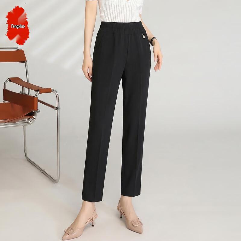 Women s Elastic Waist Straight Leg Casual Pants 6XL