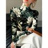 Lady's Sexy High-neck Long-sleeved T-shirt, Soft Texture for Autumn and Winter Tops, Machine Washable