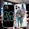 PP56 Snake Design Soft Shell Transparent Phone Case for Samsung Galaxy A04 A04S A14 A23 A34 A54 M23 M33 M52 M53