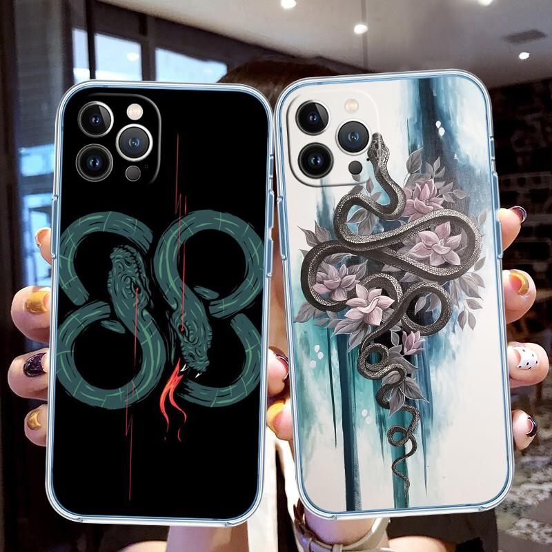 PP56 Snake Design Soft Shell Transparent Phone Case for Samsung Galaxy A04 A04S A14 A23 A34 A54 M23 M33 M52 M53