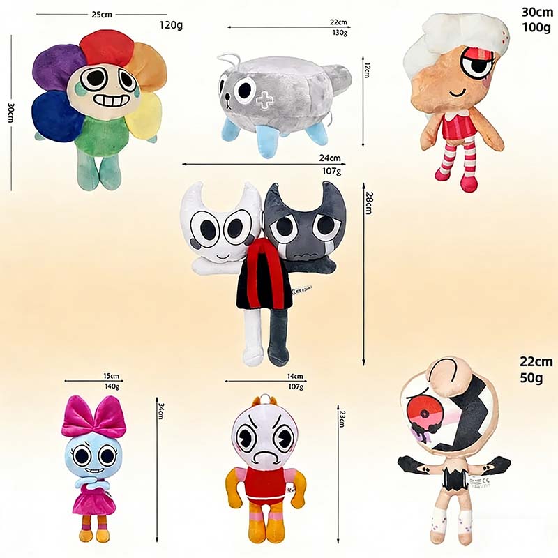 New Cartoon Game Figure Plush Toys Soft Stuffed Plushie Pillow Gift For Kids Fans Collection Home Decor