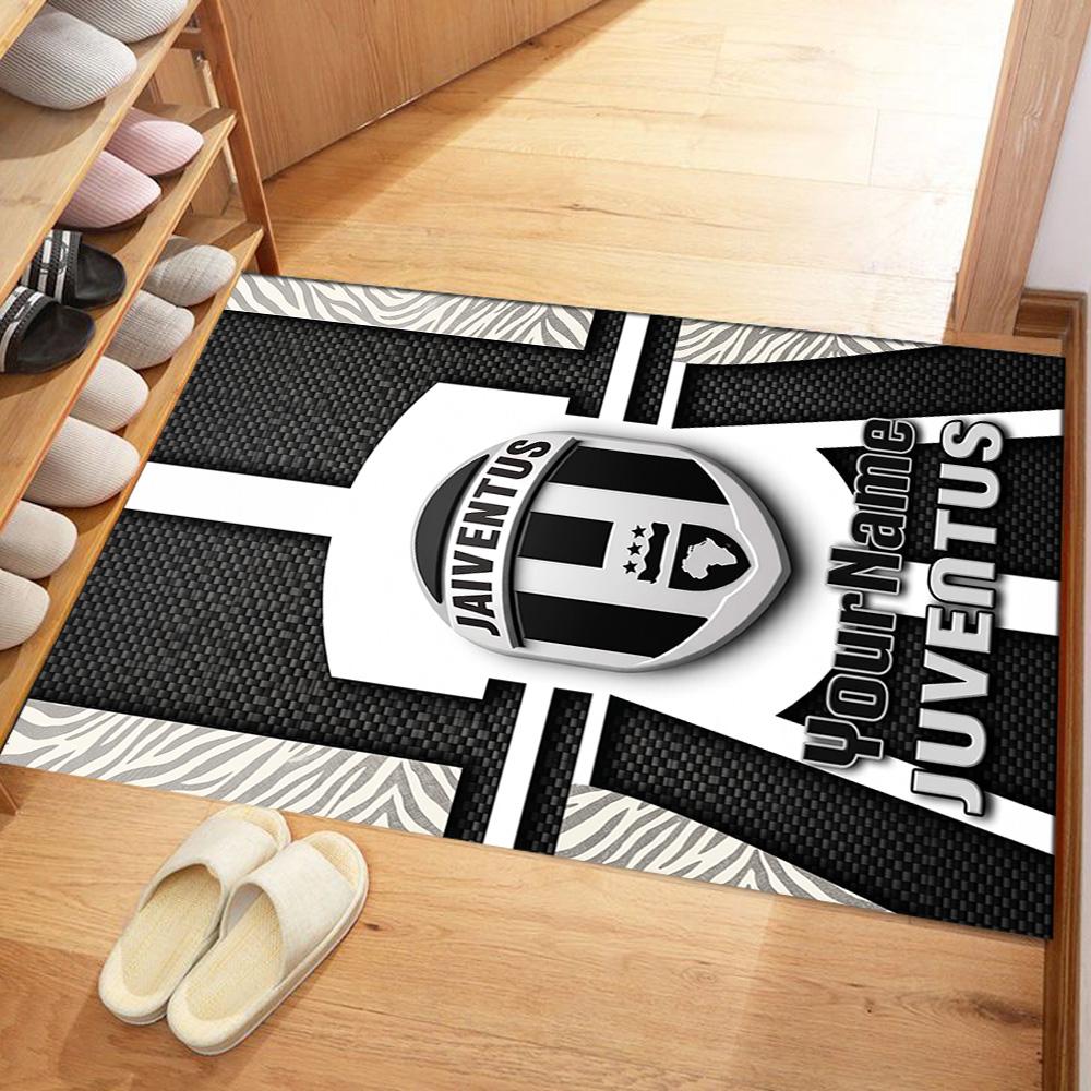 Juventus Customized Name Area Rug Design for Hallway Bedrooms Kitchen Living Rooms Antislip Carpet Decorate Offices Perfect Gift for Friends & Family