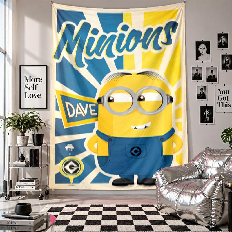 Wall TapestryMinions Art Hanging Cloth Decorative Background Cover for Room Decoration