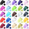 Men's Fashion Solid Color Suits Ties Necktie Cufflinks Hanky Set Tuxedo Suit