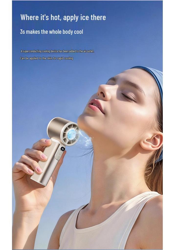 Rechargeable High-Speed Handheld Cooling Fan