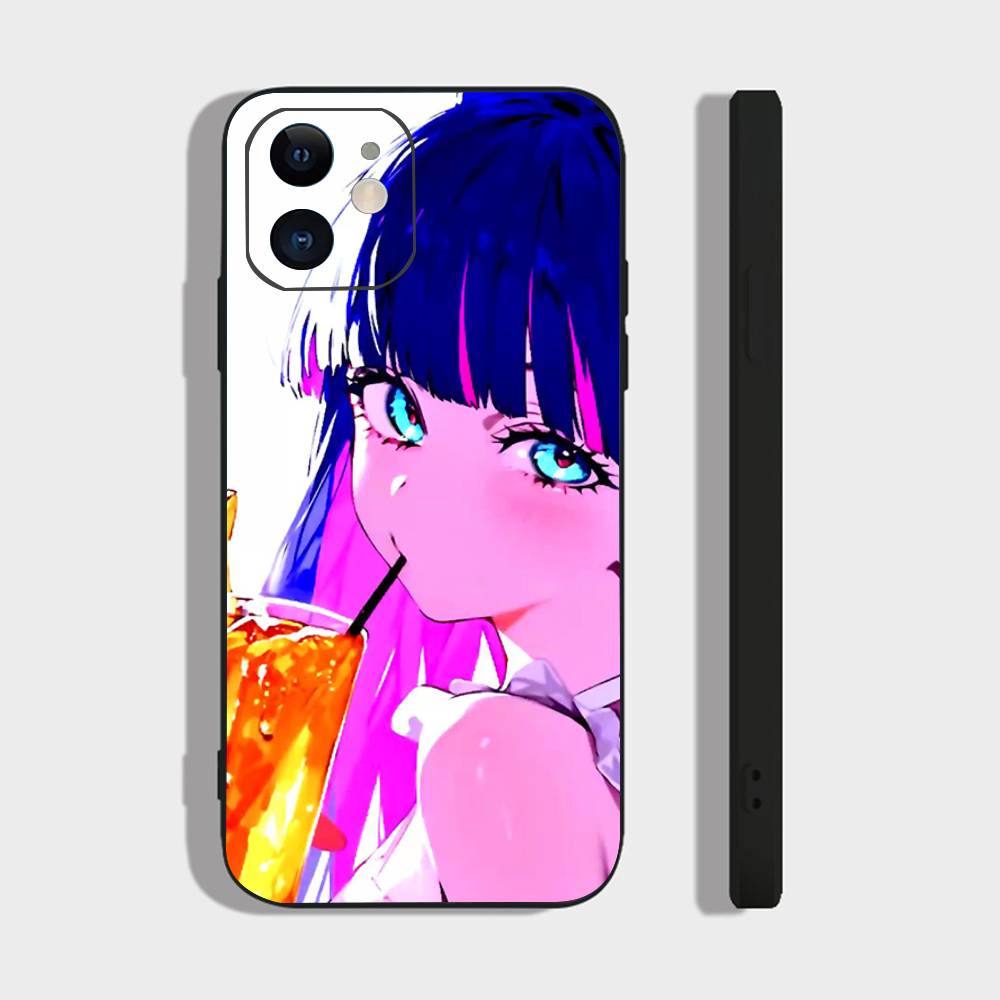 

Stocking Anime P-Panty & Stocking With Garterbelt Phone Case For IPhone 17 Air 16 15 14 13 Pro Max 11 12 Black Silicone Cover IPHONE 12