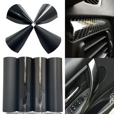 Carbon Faser Auto Aufkleber Wasserdicht Schwarz Vinyl Wrap Rolle Matte Schwarz Auto Wrap Folie Aufkleber Konsole Computer Telefon Abdeckung