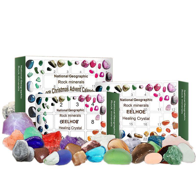 Xmas Countdown Advent Calendar With Unique Healing Crystal Stones**