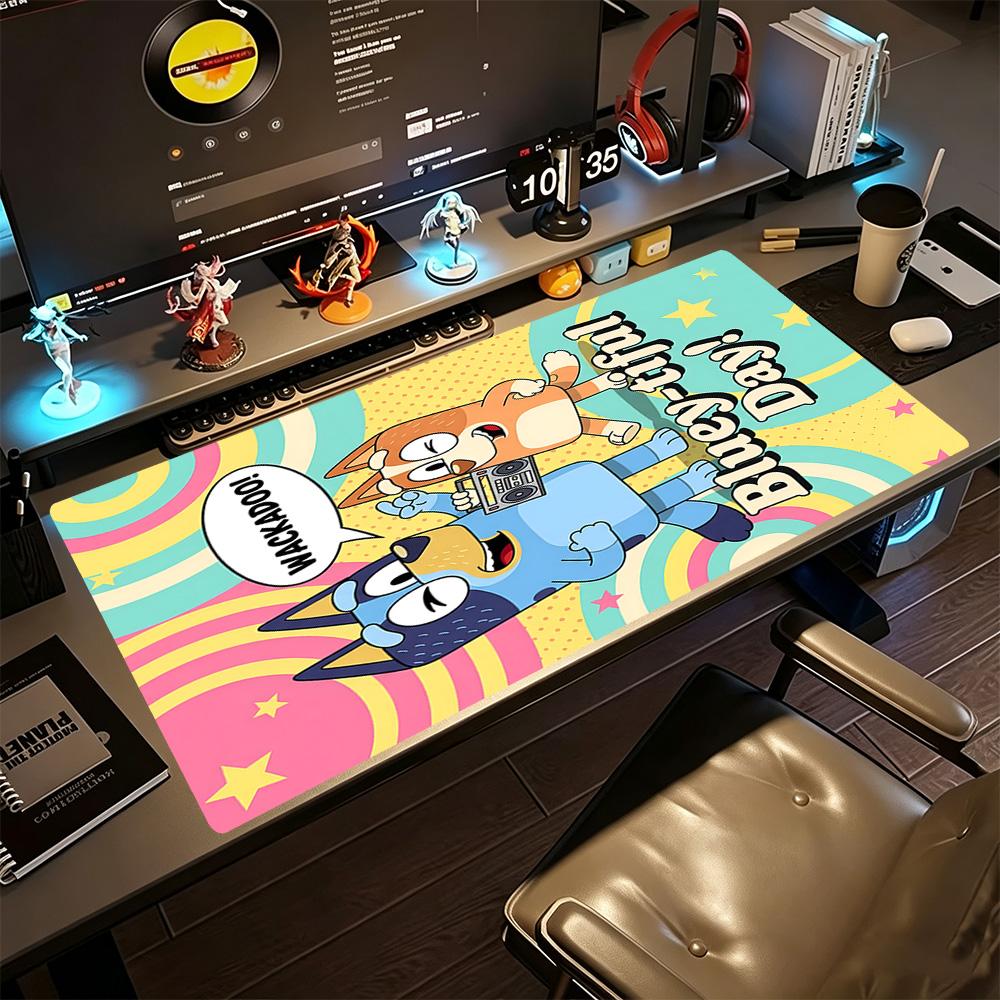Bluey Large Mouse Pad Gamer Mousepad Desktop Mouse Pad Non-Slip Rubber Bottom Perfect Gift for Gamers And Professionals