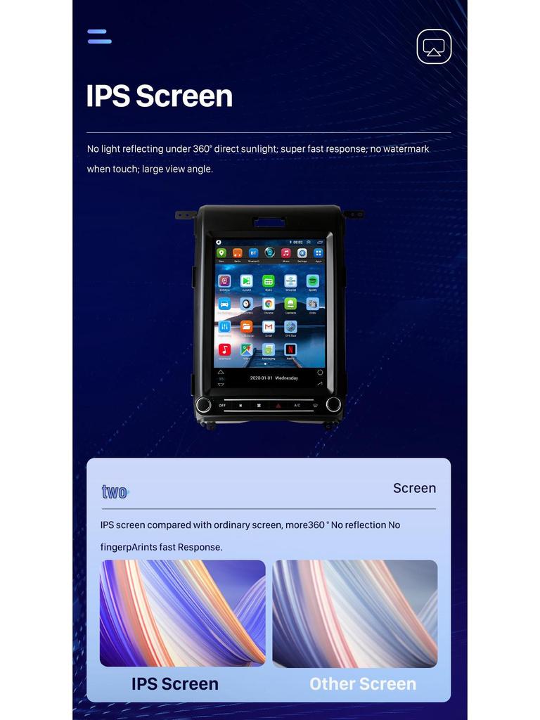 Android GPS Navigation & Bluetooth CarPlay for 2009-2014 Ford Mustang F150