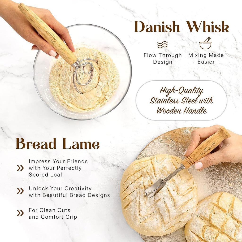 Natural Rattan Bread Proofing Baskets Set - Round & Oval Fermentation Tools