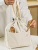 Drawstring Canvas Insulated Lunch Bag Outdoor Thicken Aluminium Foil Thermal Bento Box Tote Cooler Handbags for Office Workers