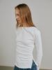 NOUVE Boatneck Drape T-Shirt - White