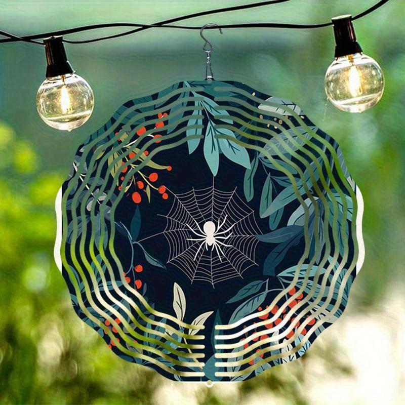 Spirala de Vânt Suspendată de 10 Inch cu Cârlig de 360 de Grade pentru Decor Balcon Grădină Primăvară Vară Decorațiune de Exterior