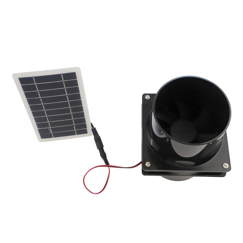 Ventilatore Rotondo per Condotti 12V Ventilatore di Scarico Solare Resistente alle Intemperie