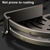 Storage Rack Aluminum Alloy Metal Body Corrosion-Resistant Corner Shelf Wall-Mounted Triangular Design Kitchen Bathroom Shelf