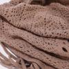 Fashionable Knitted Triangle Scarf Solid Color Tassel Korean Style For Unisex