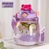 Large Capacity Big Belly Plastic Water Cup with Straw