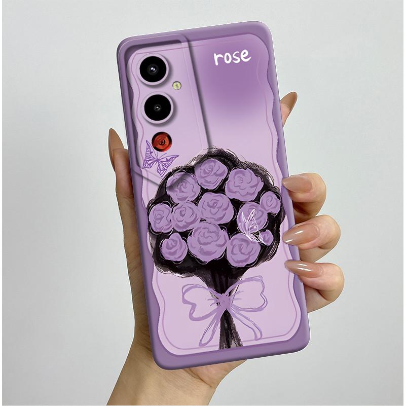 For Tecno Pova 4Pro LG8n Back Cover For Techno Pova 4 Pro Pova4 LG7n Case Silicone Aesthetic Pretty Butterfly Flower Soft Bumper