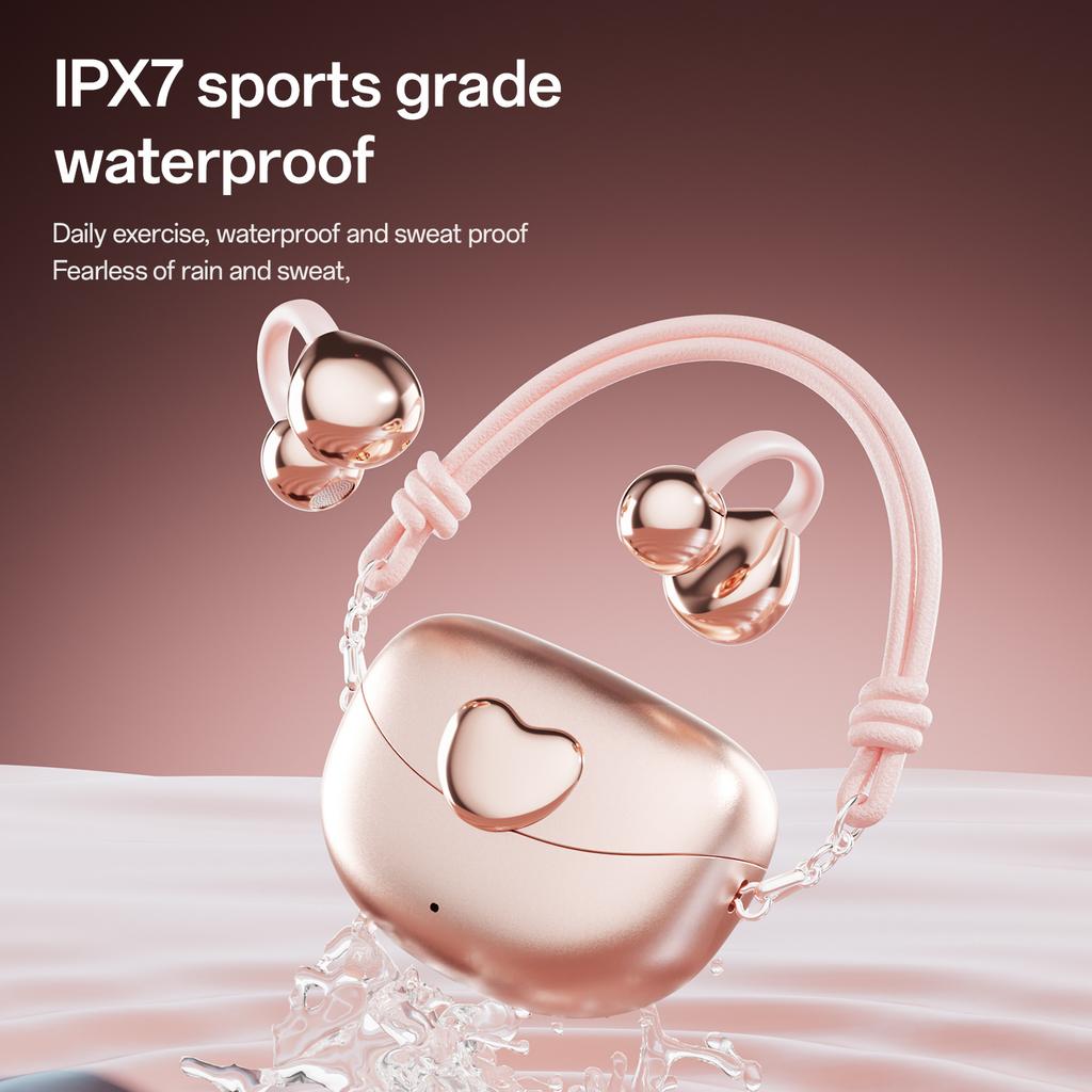 JYL TS Heart-Shaped Headphones Youth Bone Conduction Plastic