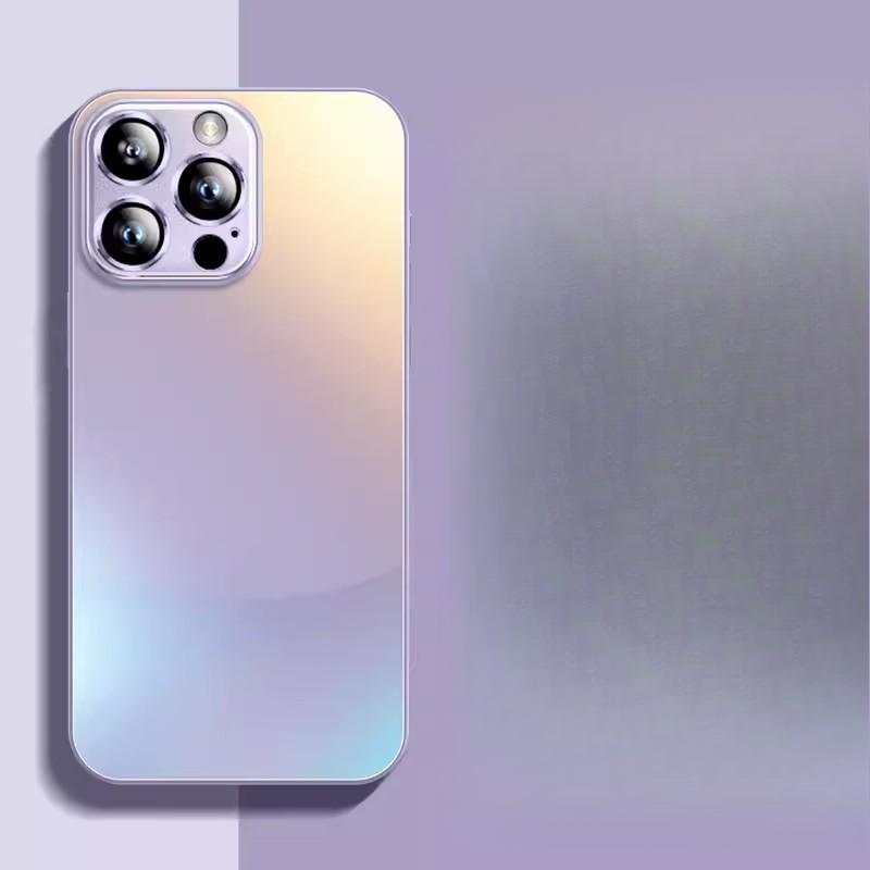 

Подходящий для IPhone16 Матовый чехол для телефона с градиентным стеклом, Apple 15 Полное покрытие 14pro Противоударный защитный чехол iPhone16