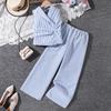 Spring/Summer 2026 Plus Size Women's Striped Sleeveless Shirt & Pants Set