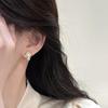 Zhuji Pearl French Classic Camellia Freshwater Pearl Stud Earrings Fashion High-End Women's Jewelry.