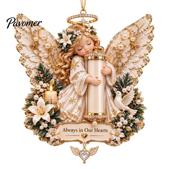 Kerstfeest Bedankjes Engel Geld Ornament, 2D Acryl Boom Feestelijke Heldere Decor Decoratie, Hangend Hanger voor Vakantie Decoratieve Seizoensgebonden Accenten