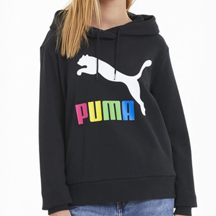PUMA CLASSICS Sweatshirts Women's Black Hooded Moderate Regular 595915-81
