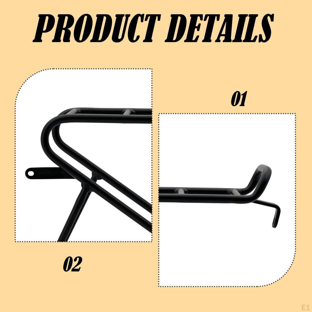 Front Rack with Pannier Mounts, Accessory, Easy Installation, Premium Quality, Suitable for
