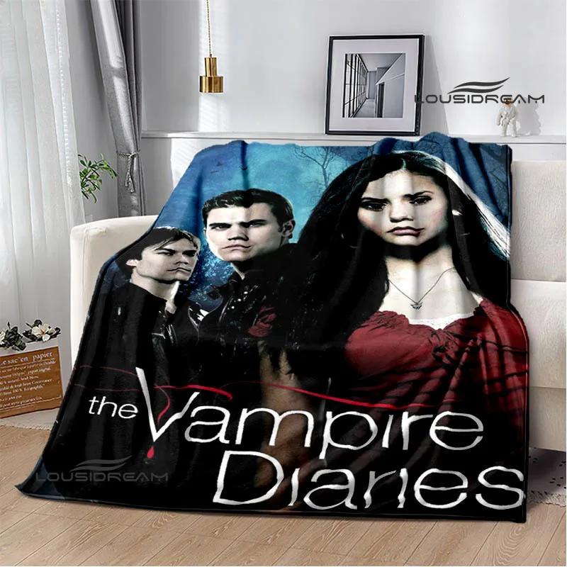 The Vampire Diaries Damon salvatore pătură imprimată Paturi calde din flanelă Pătură moale și confortabilă lenjerie de pat Cadou de ziua de naștere