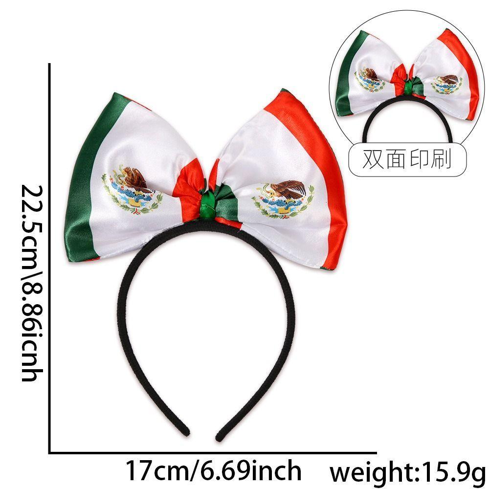 2026 World Cup Flag Bow Headband Fan Cheering Headband Mexican model