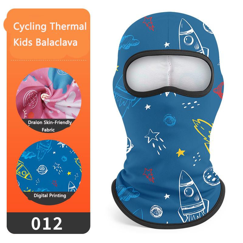

Winter Kids Balaclava Mask Windproof Warm Thickened Velvet Ski Cycling Mask Thermal Boys Girls Neck Protection Face Cover Mask