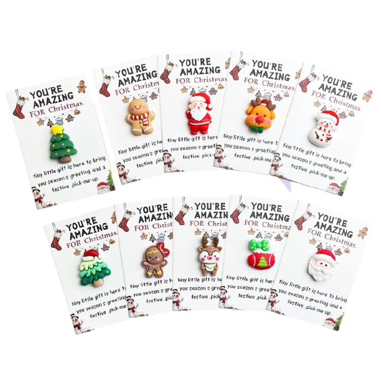 Liten Kramficka Jul Liten Helgstämning Prydnad Tomte Kram Med Värmande Kort För Festgåvor