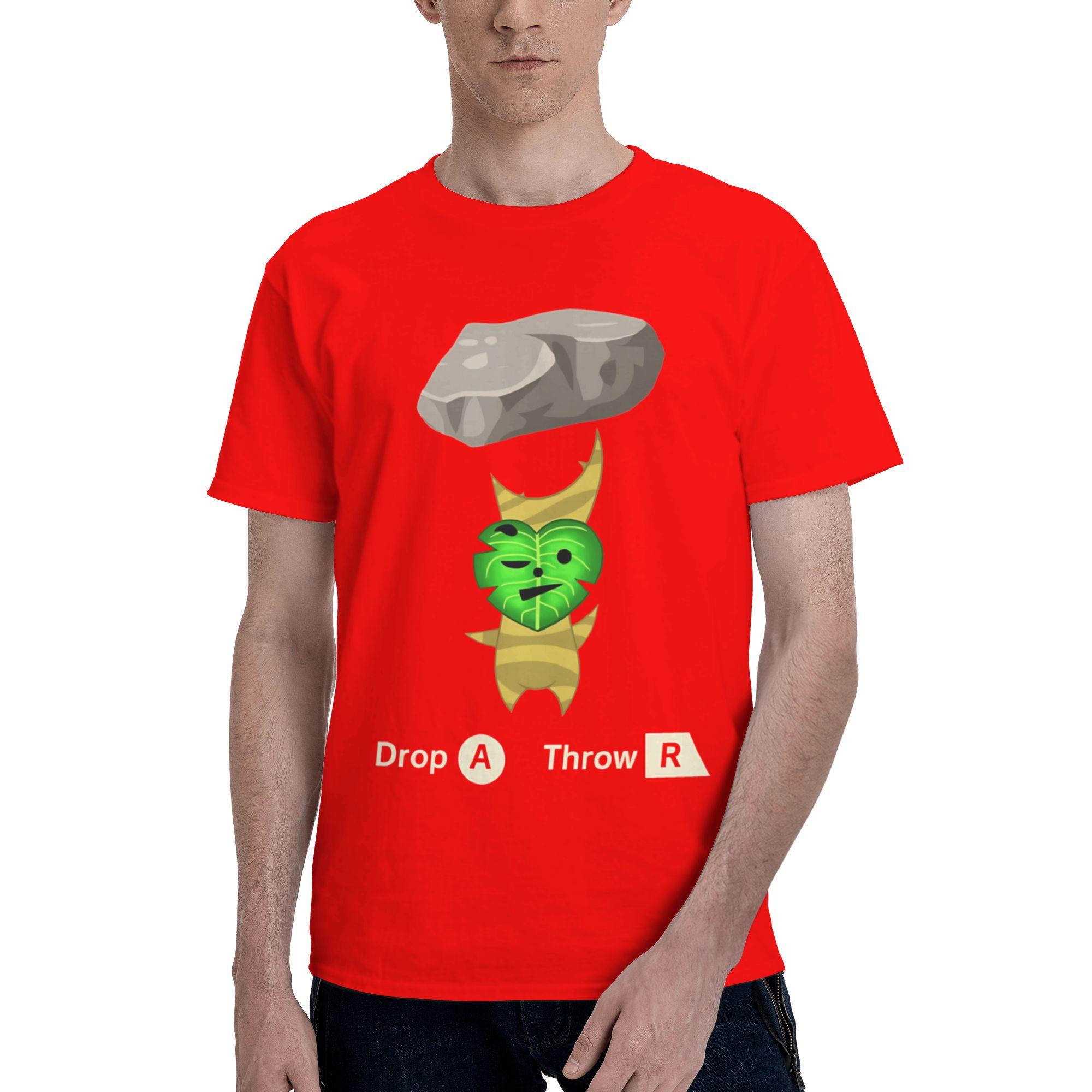 Korok Mens T Shirts Korok Unique Tees Short Sleeve Crewneck Cotton Printed Clothing TShirt S