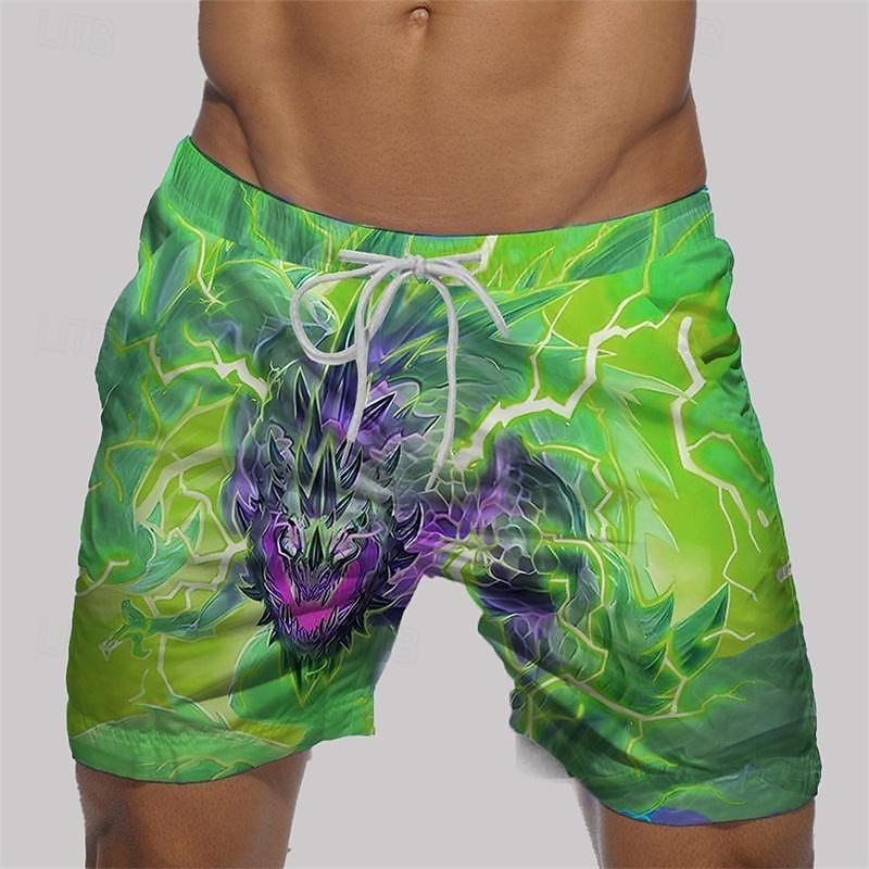Men's Animal Tiger Swim Trunks Swim Shorts Board Shorts Mid Waist Streetwear